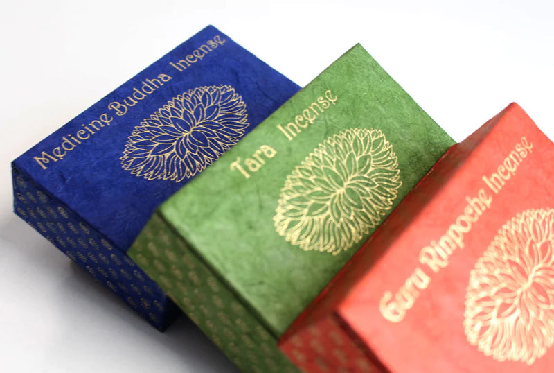 Green Tara Lokta Gift Box Incense - Handmade by Tibetan Nuns - 2