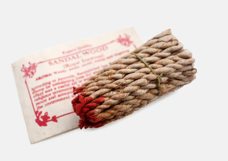 Sandalwood Rope Incense - Pack of 6 | Calming Meditation Aid - 2