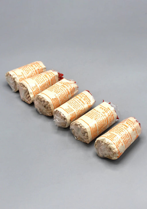 Sandalwood Rope Incense - Pack of 6 | Calming Meditation Aid - 6