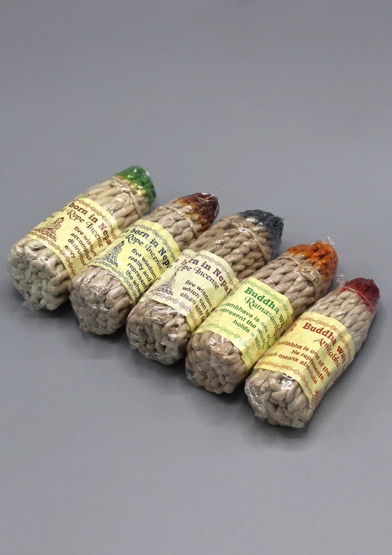 Pancha Buddha Rope Incense Set - Five Divine Himalayan Rope Incense