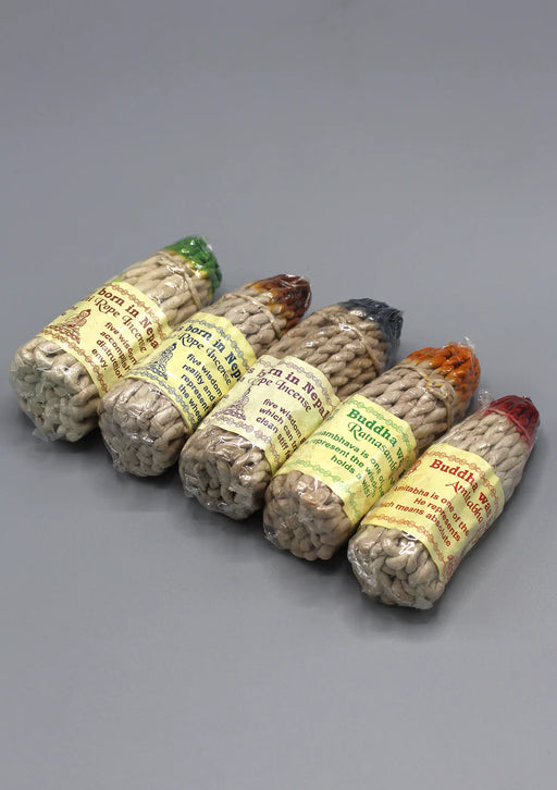 Pancha Buddha Rope Incense Set - Five Divine Himalayan Rope Incense