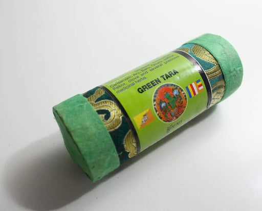 Traditional Tibetan Green Tara Incense - Fulfill Wishes, Wealth, Health, and Happiness - 1