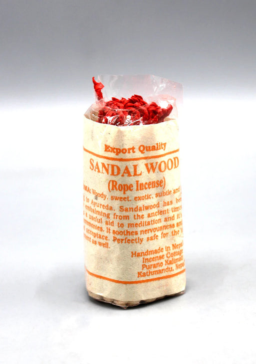 Sandalwood Rope Incense - Pack of 6 | Calming Meditation Aid - 7