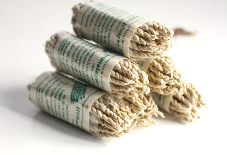 Himalayan Juniper Rope Incense - Set of 6 | Pure Juniper Scent - 2