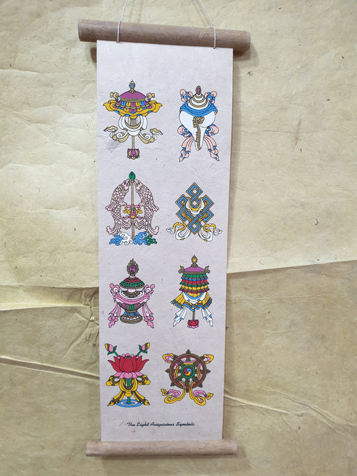 Astamangal -Lokta paper wall hanging poster