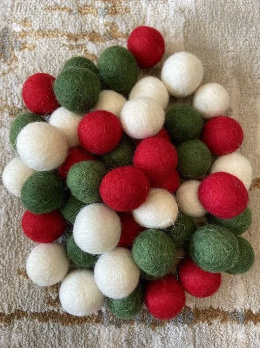 2cm Christmas Wool Felt Balls