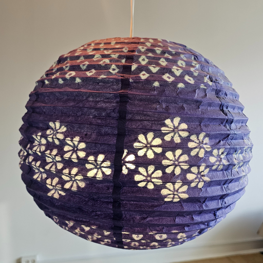 Paper Lampshades - Handmade Lokta Paper Lampshade - Purple main
